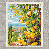 Алмазна мозаїка/вишивка Лимонне дерево 40*50 см Орігамі OD 3490, фото 4
