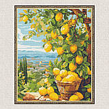 Алмазна мозаїка/вишивка Лимонне дерево 40*50 см Орігамі OD 3490, фото 7