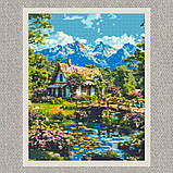 Алмазна мозаїка/вишивка Альпійська гармонія 40*50 см Орігамі OD 3492, фото 4
