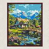 Алмазна мозаїка/вишивка Альпійська гармонія 40*50 см Орігамі OD 3492, фото 5