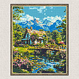 Алмазна мозаїка/вишивка Альпійська гармонія 40*50 см Орігамі OD 3492, фото 7
