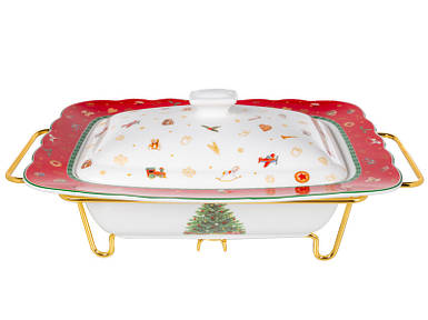Страва марміт з кришкою Lefard Christmas Delight 31х23х13 см 985-210 порцеляна