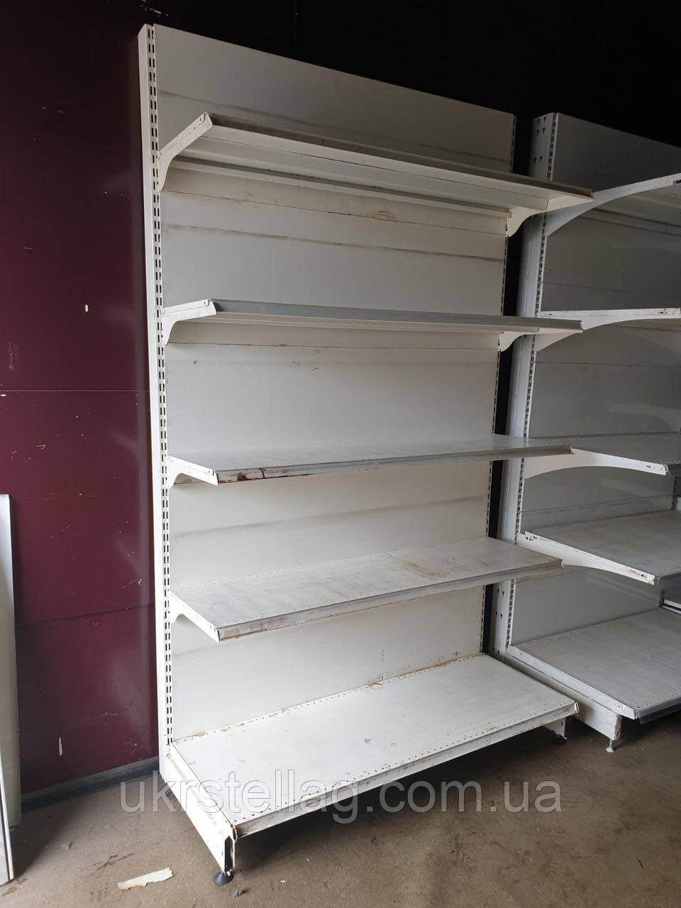 Стелаж металевий білий Учге 2,3 м заввишки, фото 1