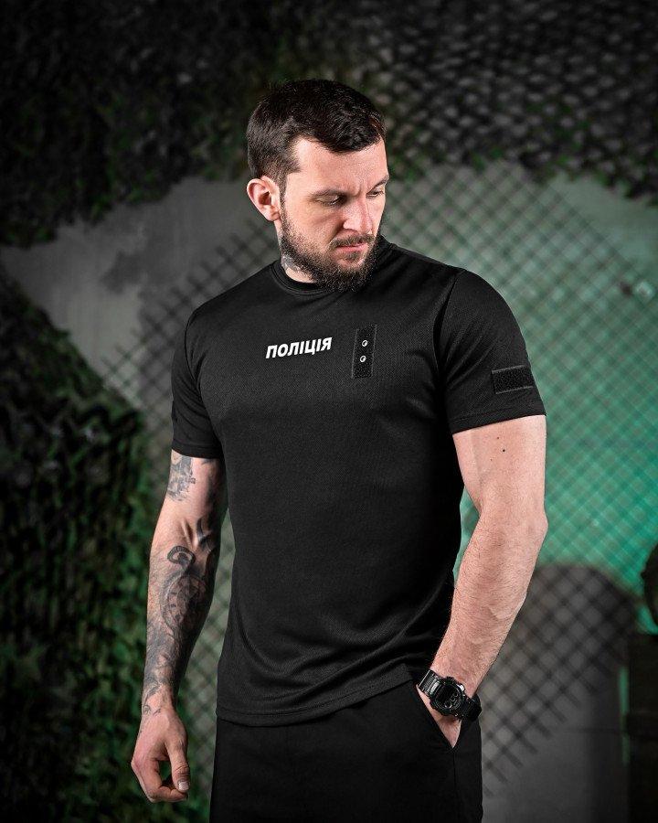 Футболка поліція black ВТ6013, фото 1
