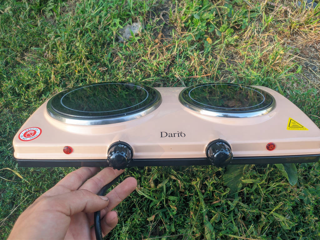 Надійна кухонна плита DARIO DHP122B 2100 Вт, Портативна переносна плита, Побутова електроплитка IZ-10 - фото покупців 3