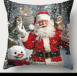 Новорічні декоративні наволочки із Санта Клаусом – набір 4 шт, 45×45 см, фото 3
