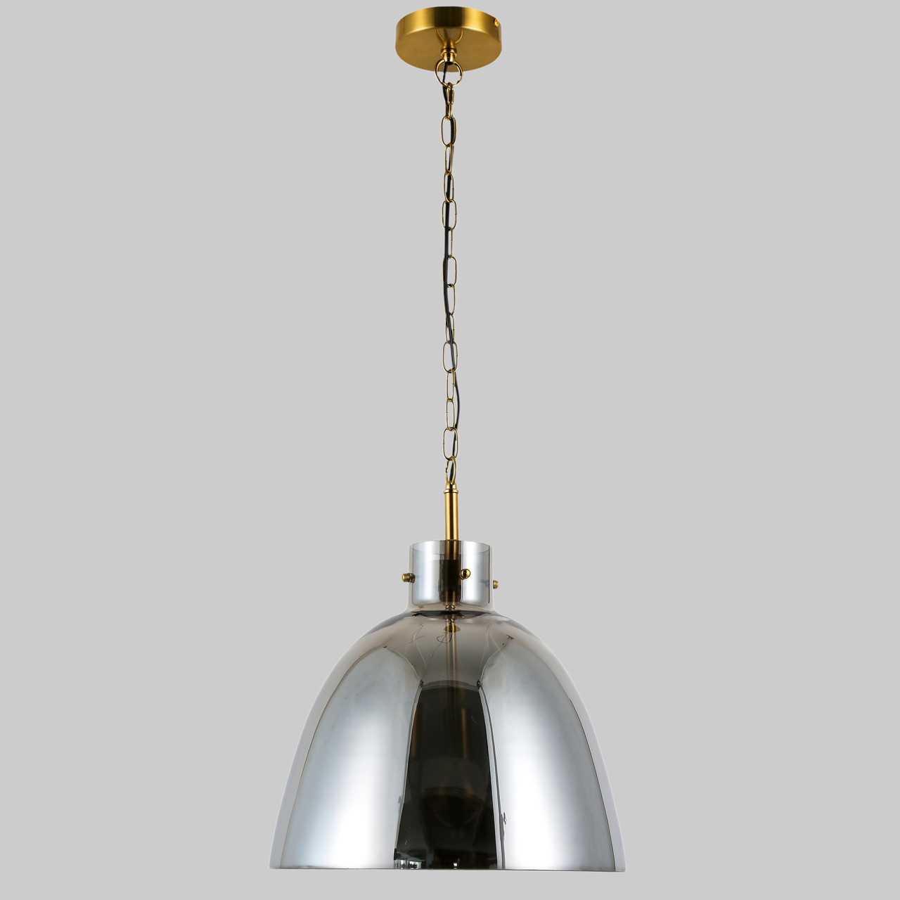 Підвісна бронзова люстра на 3 лампи з графітовим плафоном (800-P3158S-3 BK)