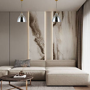 Підвісна бронзова люстра на 3 лампи з графітовим плафоном (800-P3158S-3 BK), фото 2