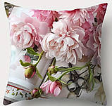 Набір декоративних чохлів на подушки з півоніями (4 шт) – квітковий принт, інтер’єрний текстиль, фото 5