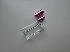 100 мл Квадрат прозорий скляний флакон з металевим розпилювачем, спреєм 18/410 для парфумів, фото 3