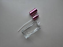 100 мл Квадрат прозорий скляний флакон з металевим розпилювачем, спреєм 18/410 для парфумів, фото 4