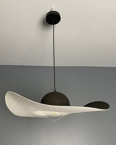 Дизайнерський підвіс-люстра "Капелюх" 65см із фетра в чорному кольорі (805-1892-1), фото 1