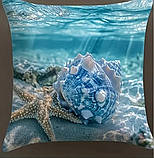 Набір декоративних чохлів на подушки з морським принтом – 4 шт, 45×45 см, фото 5
