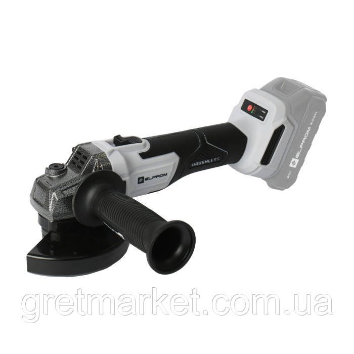 Акумуляторна болгарка Елпром EAG-21V-125 (безщіткова, без АКБ та ЗП), фото 1