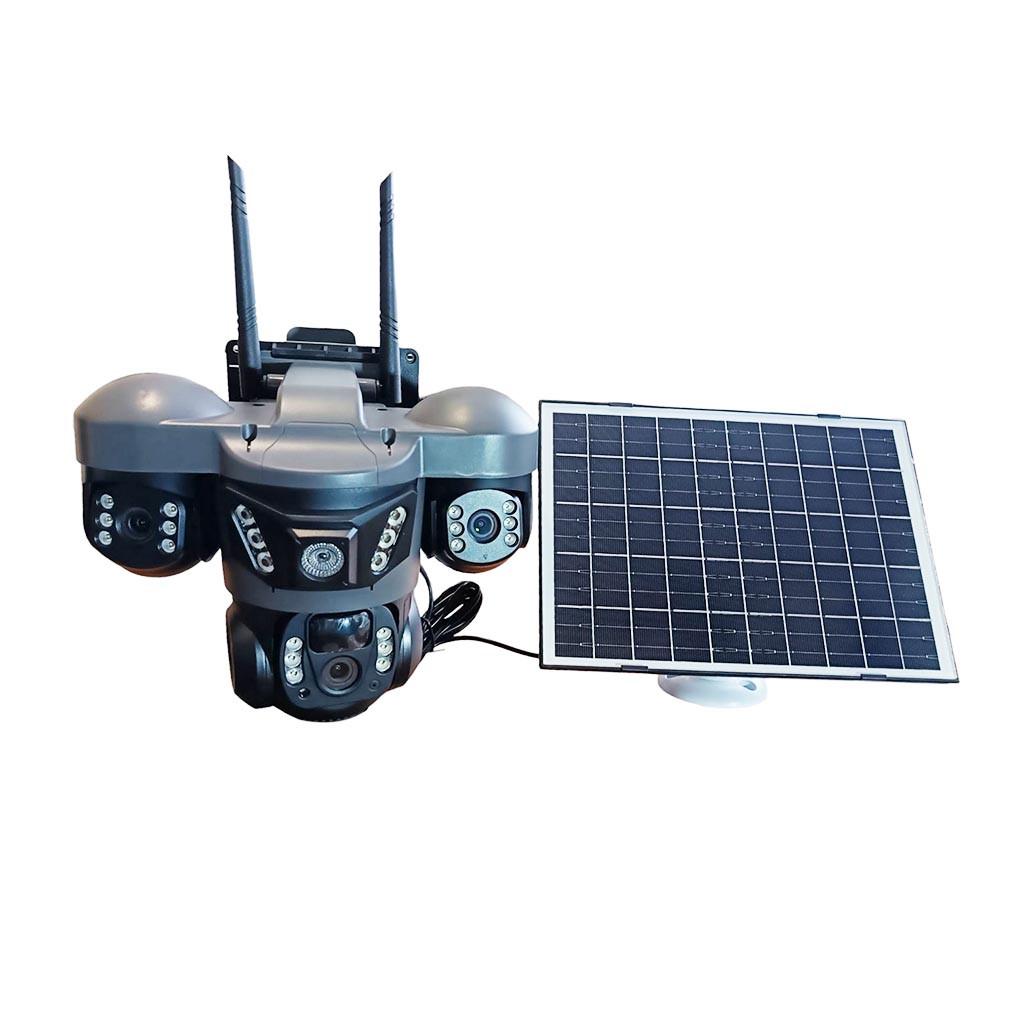Камера відеоспостереження S29 4G з 3 об’єктивами та сонячною панеллю, фото 1