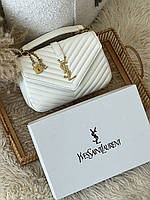 Сумка Saint Laurent College Medium In Quilted білий