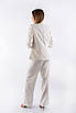 Костюм брючний з декоративним ґудзиком білий 40510 (2000000153513), фото 3