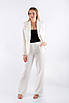 Костюм брючний з декоративним ґудзиком білий 40510 (2000000153513), фото 6