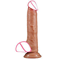 Силіконовий м’який фалоімітатор Love Toy на присосці, великий реалістичний пеніс