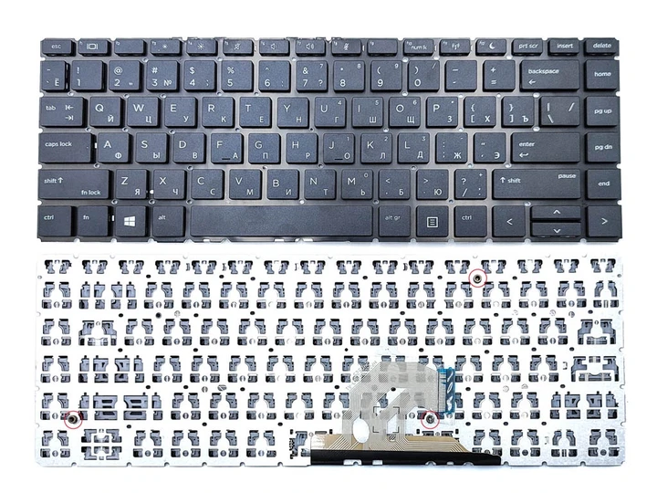 Клавіатура для HP ProBook 440 G6, 440 G7, 445 G6, 445 G7 (RU Black), фото 1
