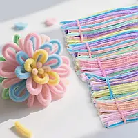 Набор пушистой проволоки (синель) для рукоделия и детского творчества (100 элементов)