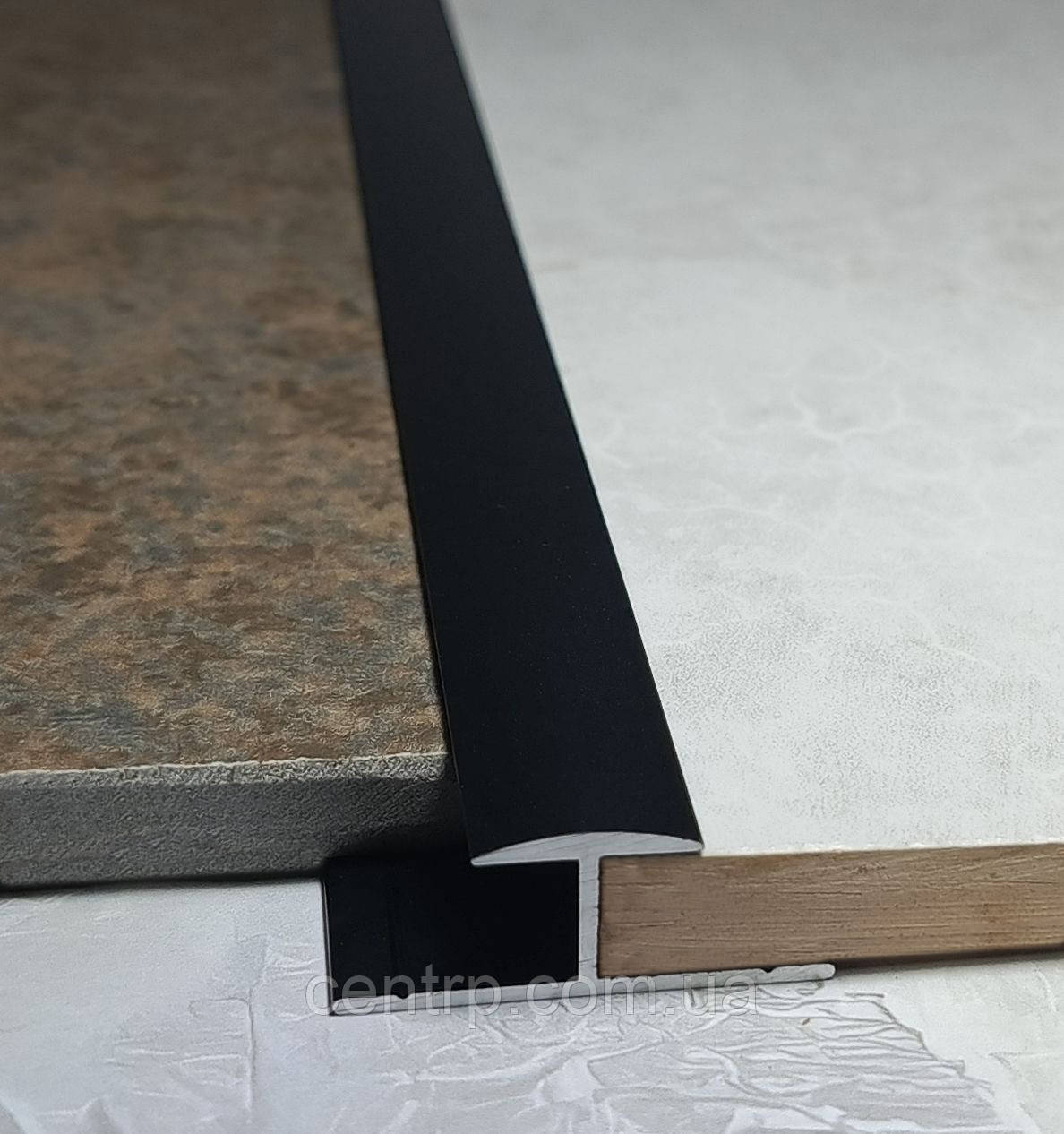 Алюмінієвий Н образний профіль ПС 10 Чорний довжина 3,0 м, фото 1