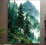 Картина «Гірський ліс у тумані» – настінний декор у сучасному стилі, фото 3