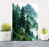 Картина «Гірський ліс у тумані» – настінний декор у сучасному стилі, фото 5