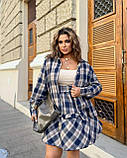 Костюм спідниця та сорочка в клітку 9973, фото 5