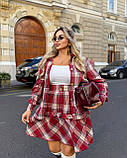 Костюм спідниця та сорочка в клітку 9973, фото 4