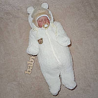 Теплий комбінезон із хутра, зима для новонароджених Ведмедика Тедді р62,68,74,80.