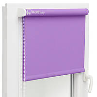 Ролеты на окна с фиксацией под наклон Рулонные шторы Ролета тканевая лен L-7438 Фиолетовый