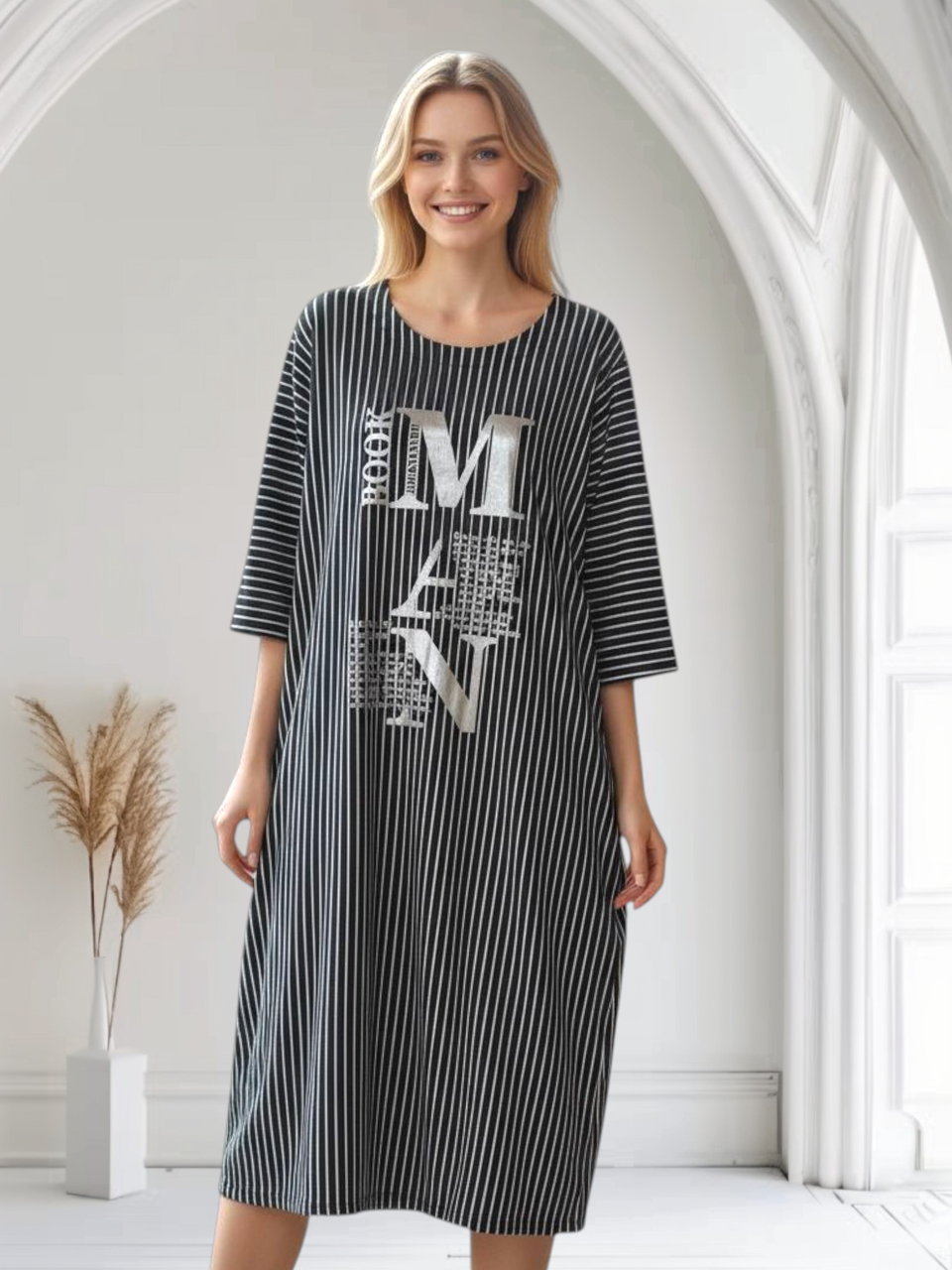 Плаття туніка довга великого розміру жіноча 58/60, фото 1