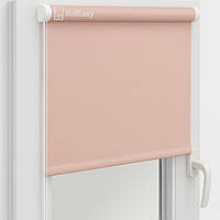 Ролеты на окна с фиксацией под наклон Рулонные шторы Ролета тканевая лен L-2070 Светло-розовый