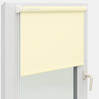 Ролеты на окна с фиксацией под наклон Рулонные шторы Ролета тканевая лен L-875 Ванильный