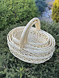 Кошики плетені з вибіленої лози. Арт:30115, фото 7