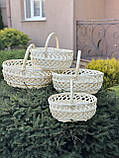 Кошики плетені з вибіленої лози. Арт:30115, фото 8