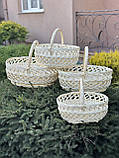 Кошики плетені з вибіленої лози. Арт:30115, фото 6