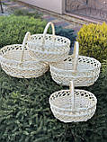 Кошики плетені з вибіленої лози. Арт:30115, фото 9