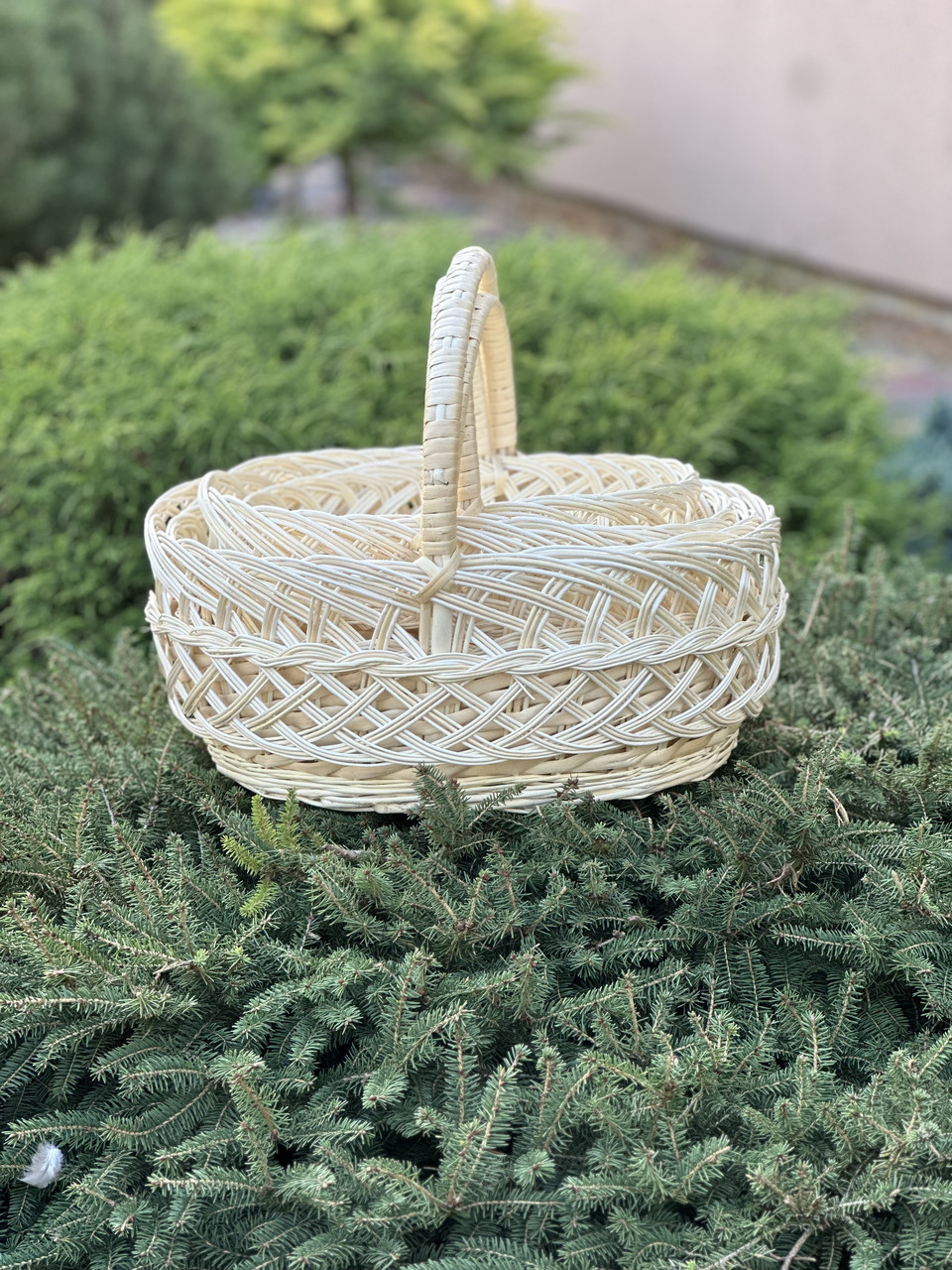 Кошики плетені з вибіленої лози. Арт:30115, фото 1