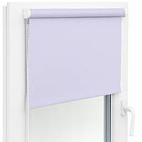 Ролеты на окна с фиксацией под наклон Рулонные шторы Ролета тканевая лен L-611 Светло-фиолетовый