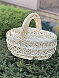 Кошики плетені з вибіленої лози. Арт:30115, фото 4
