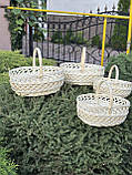 Кошики плетені з вибіленої лози. Арт:30115, фото 3