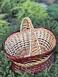 Корзина святкова з лози. Арт:0-184, фото 4