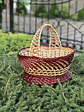 Корзина святкова з лози. Арт:0-184, фото 3