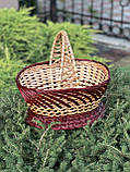 Корзина святкова з лози. Арт:0-184, фото 7