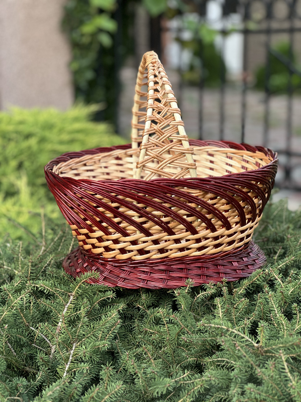 Корзина святкова з лози. Арт:0-184, фото 1