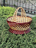 Корзина святкова з лози. Арт:0-184, фото 6