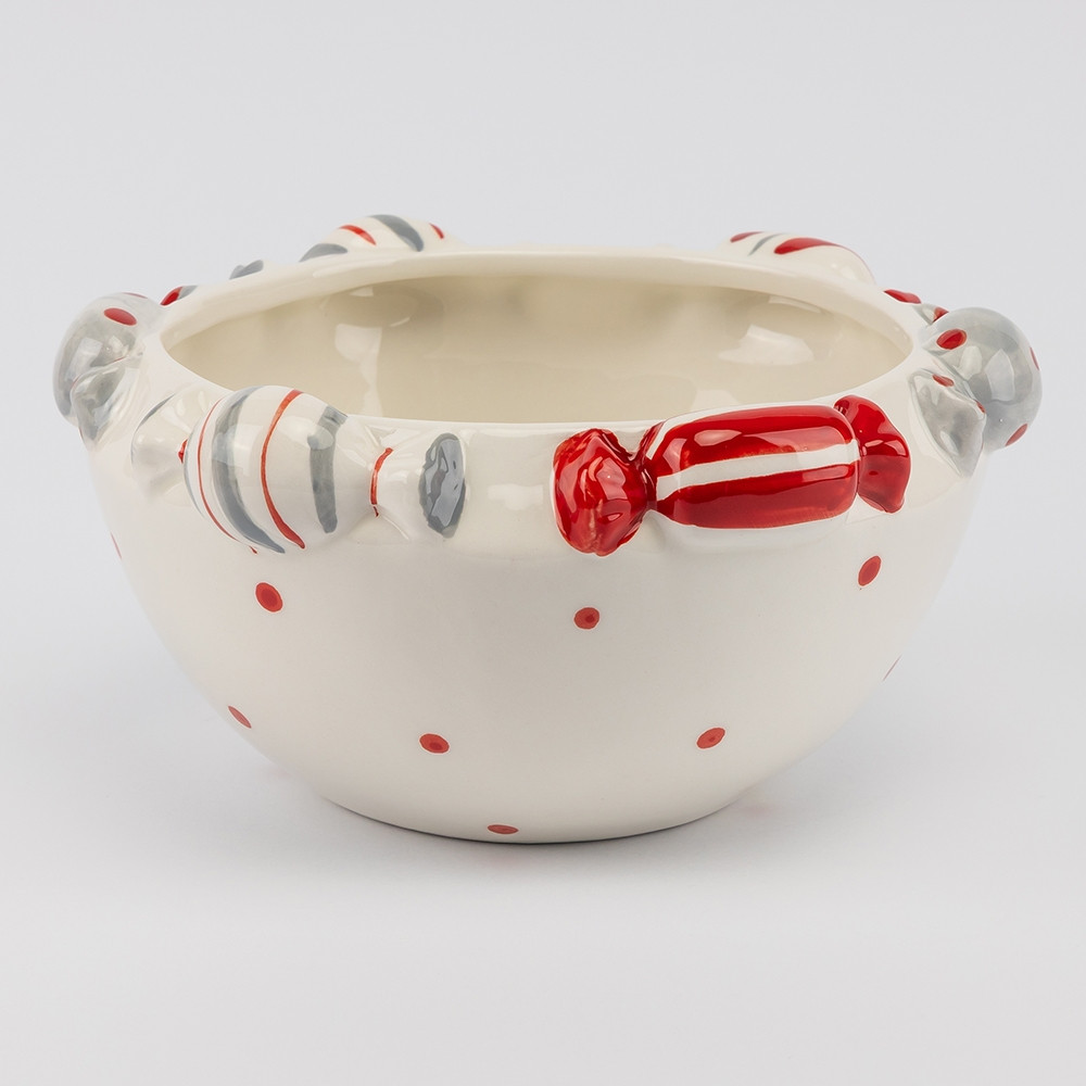 Блюдо Новорічні цукерки 18 см 6037-027 кераміка