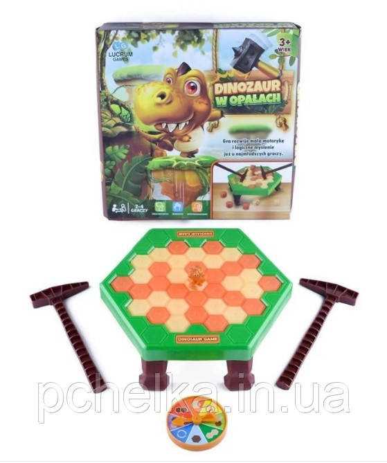 Настільна дитяча гра "Динозавр" розважальна гра балансир, на логіку мислення та дрібну моторику рук, фото 1